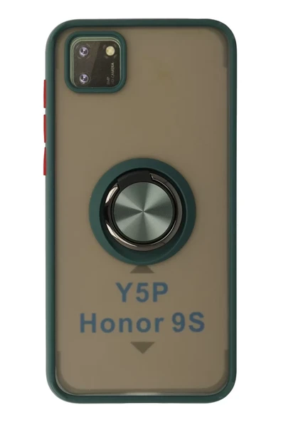 Newface Huawei Y5P Kılıf Montreal Yüzüklü Silikon Kapak - Yeşil ürün görseli 1