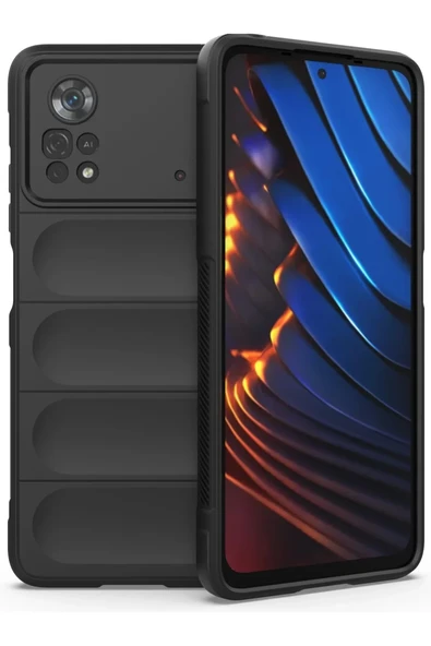 Newface Xiaomi Poco X4 Pro 5G Kılıf Optimum Silikon - Siyah ürün görseli 1