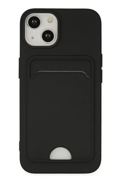 Newface Apple iPhone 14 Plus Kılıf Kelvin Kartvizitli Silikon - Siyah ürün görseli 1