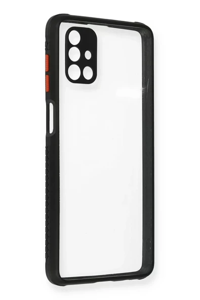 Newface Samsung Galaxy M51 Kılıf Miami Şeffaf Silikon - Siyah ürün görseli 1