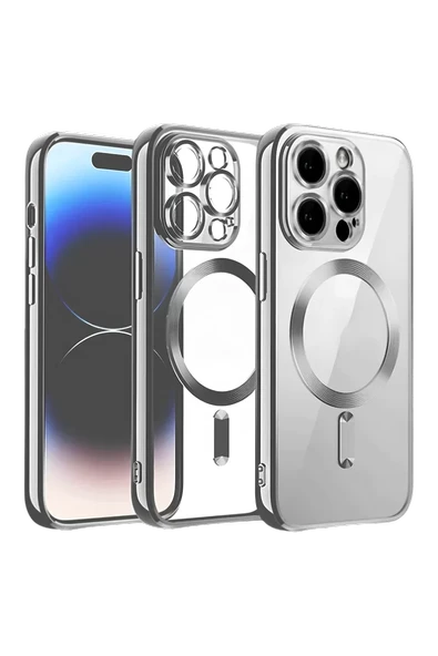 Newface Apple iPhone 12 Pro Kılıf Kross Magneticsafe Kapak - Titan Gri ürün görseli 1