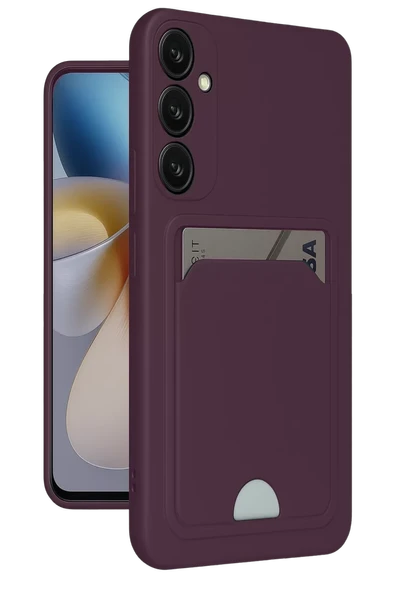 Newface Samsung Galaxy A26 Kılıf Kelvin Kartvizitli Silikon - Derin Mor ürün görseli 1