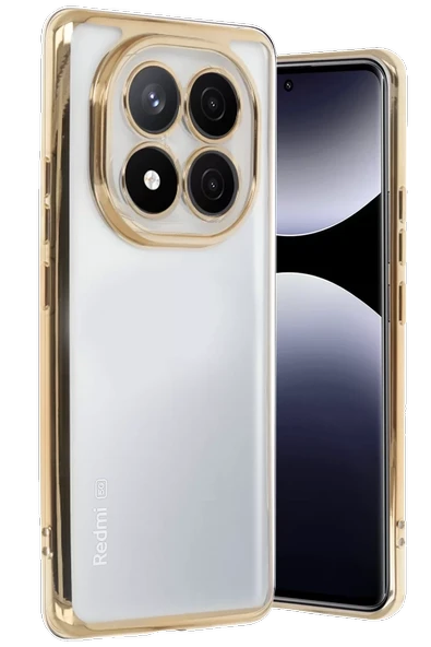 Newface Xiaomi Redmi Note 14 Pro Plus Kılıf Razer Lensli Silikon - Gold ürün görseli 1