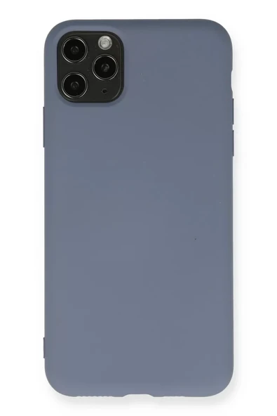Newface Apple iPhone 11 Pro Max Kılıf Nano içi Kadife Silikon - Gri ürün görseli 1