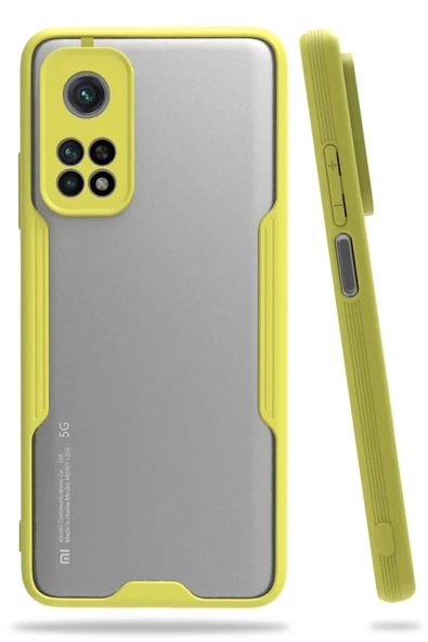 Newface Xiaomi Mi 10T Pro Kılıf Platin Silikon - Sarı ürün görseli 1