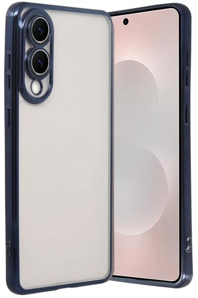 Newface Samsung Galaxy S25 Edge Razer Lensli Silikon - Lacivert ürün görseli 1
