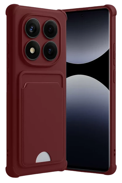 Newface Xiaomi Redmi Note 14 Pro Plus Kelvin Kartvizitli Silikon - Bordo ürün görseli 1