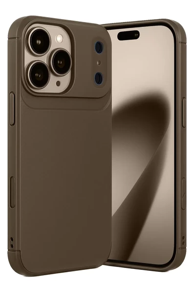 Newface Apple iPhone 17 Pro Auto Focus Karbon Kapak - Kahverengi ürün görseli 1