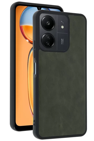 Newface Xiaomi Redmi 13C Kılıf Aras Deri Kapak - Açık Yeşil ürün görseli 1