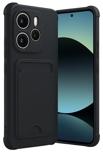 Newface Xiaomi Redmi Note 14 4G Kelvin Kartvizitli Silikon - Siyah ürün görseli 1