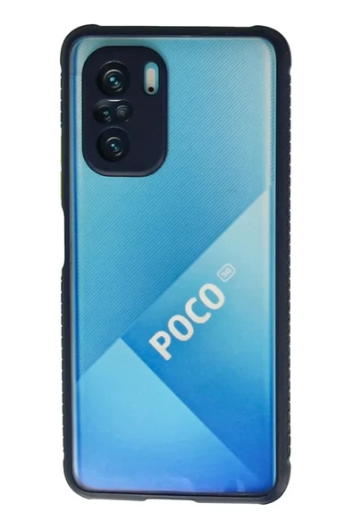Newface Xiaomi Poco F3 Kılıf Miami Şeffaf Silikon - Lacivert ürün görseli 1