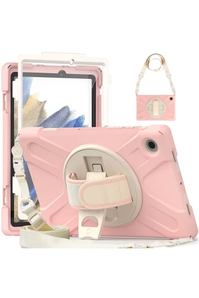 Newface Samsung Galaxy X200 Tab A8 10.5 Kılıf Amazing Tablet Kapak - Pembe ürün görseli 1