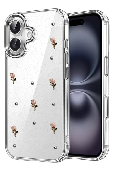 Newface Apple iPhone 16 Plus Fiyonk Desenli Kapak - Desen 6 ürün görseli 1