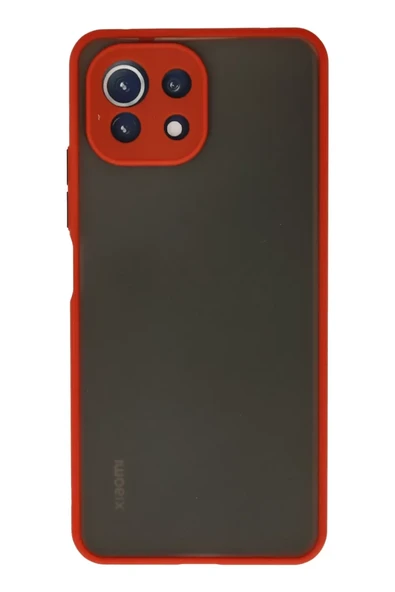 Newface Xiaomi Mİ 11 Lite Kılıf Montreal Silikon Kapak - Kırmızı ürün görseli 1