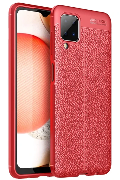 Newface Samsung Galaxy A12 Kılıf Auto Focus Kapak - Kırmızı ürün görseli 1