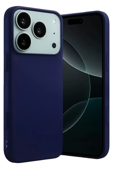 Newface Apple iPhone 17 Pro Nano içi Kadife Silikon - Lacivert ürün görseli 1