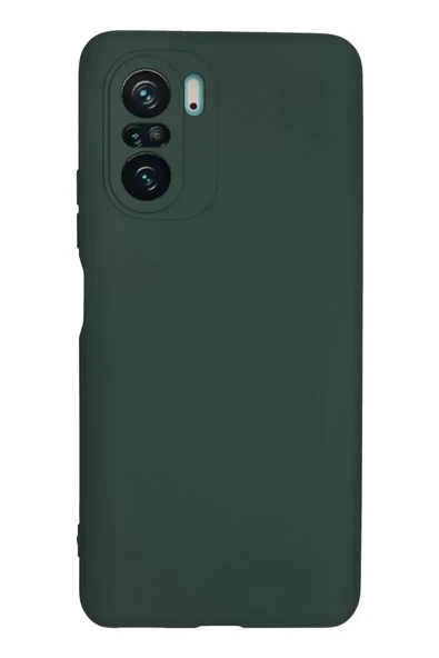 Newface Xiaomi Poco F3 Kılıf Nano içi Kadife Silikon - Koyu Yeşil ürün görseli 1
