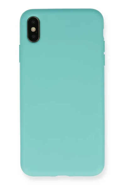 Newface Apple iPhone XS Max Kılıf Nano içi Kadife Silikon - Turkuaz ürün görseli 1