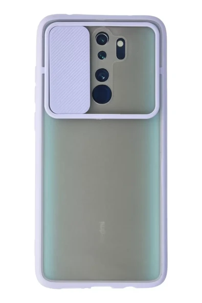Newface Xiaomi Redmi Note 8 Pro Kılıf Palm Buzlu Kamera Sürgülü Silikon - Lila ürün görseli 1