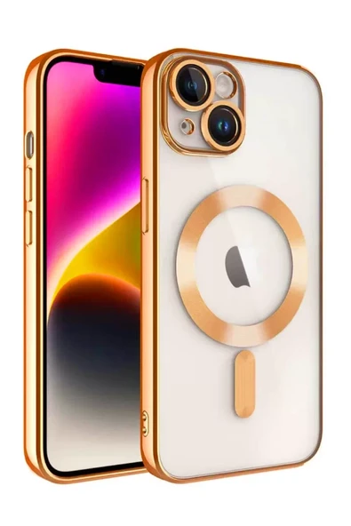 Newface Apple iPhone 13 Kılıf Kross Magneticsafe Kapak - Turuncu ürün görseli 1