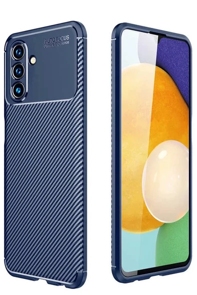 Newface Samsung Galaxy A36 Kılıf Auto Focus Karbon Kapak - Lacivert ürün görseli 1