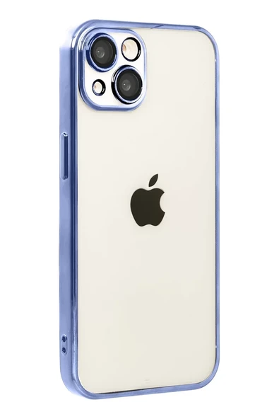 Newface Apple iPhone 15 Razer Lensli Silikon - Açık Mavi ürün görseli 1