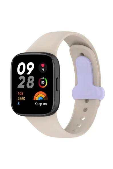 Newface Xiaomi Redmi Watch 3 Origin Silikon Kordon - Bej ürün görseli 1
