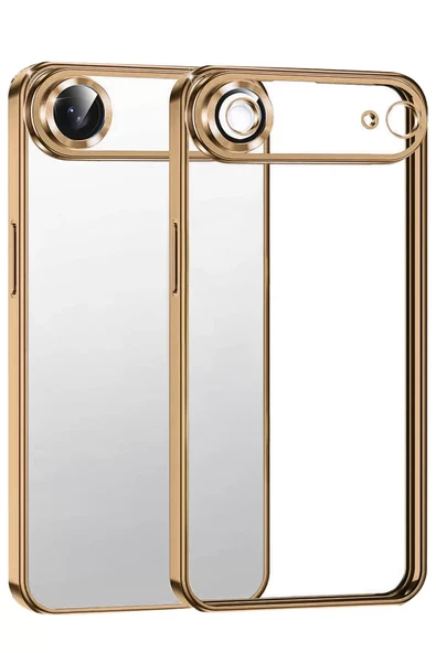 Newface Apple iPhone 17 Air Razer Lensli Silikon - Çöl Titanyum ürün görseli 1