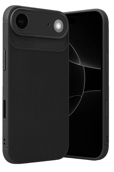 Newface Apple iPhone 17 Air Auto Focus Karbon Kapak - Siyah ürün görseli 1