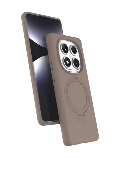Newface Xiaomi Redmi Note 14 Pro 4G Regal Magsafe Standlı Kapak - Çöl Titanyum ürün görseli 1