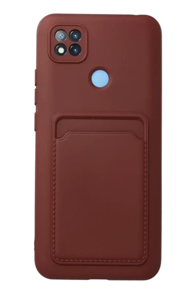 Newface Xiaomi Redmi 9C Kılıf Kelvin Kartvizitli Silikon - Bordo ürün görseli 1