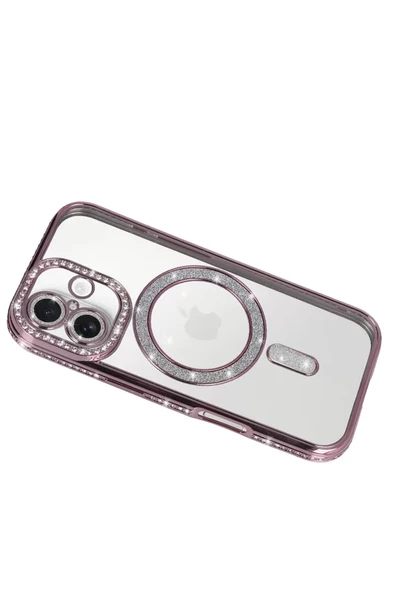 Newface Apple iPhone 17 Joke Simli Magneticsafe Kılıf - Pembe - Resim 3