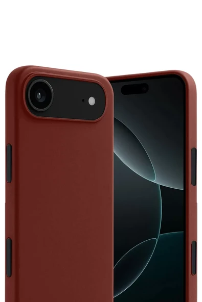 Newface Apple iPhone 17 Air First Silikon - Bordo - Resim 2