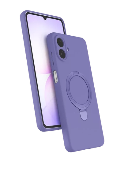 Newface Samsung Galaxy A07 4G Regal Magsafe Standlı Kapak - Lila ürün görseli 1