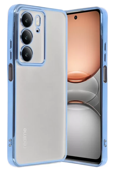 Newface Realme C75 4G Kılıf Razer Lensli Silikon - Açık Mavi ürün görseli 1
