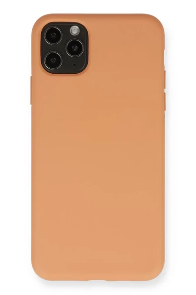 Newface Apple iPhone 11 Pro Max Kılıf Nano içi Kadife Silikon - Mat Turuncu ürün görseli 1