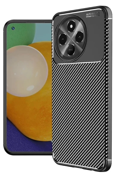 Newface Tecno Spark 30 Pro Kılıf Auto Focus Karbon Kapak - Siyah ürün görseli 1