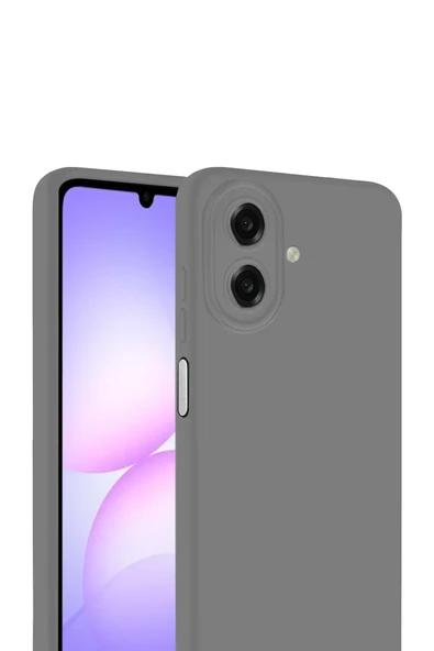 Newface Samsung Galaxy A07 4G First Silikon - Gri - Resim 2