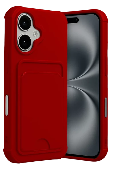 Newface Apple iPhone 17 Kelvin Kartvizitli Silikon - Kırmızı ürün görseli 1