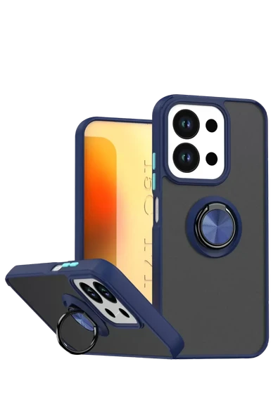 Newface Xiaomi Redmi 15C 4G Montreal Yüzüklü Silikon Kapak - Lacivert ürün görseli 1