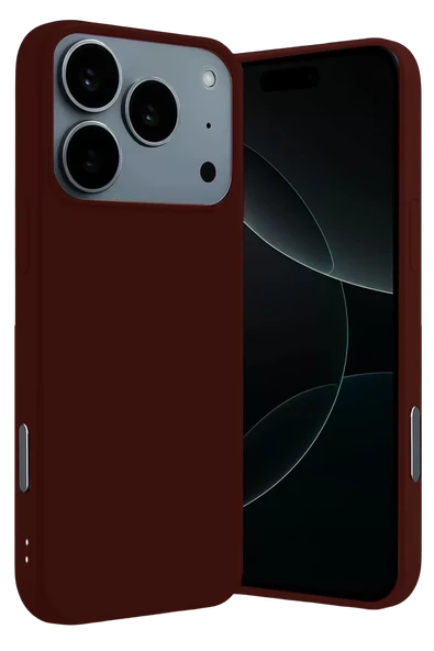 Newface Apple iPhone 17 Pro Nano içi Kadife Silikon - Bordo ürün görseli 1