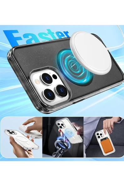 Joko Apple iPhone 12 Star Magsafe Kapak - Şeffaf - Resim 2