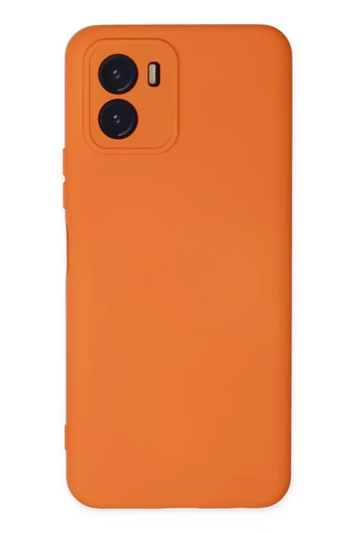 Newface Vivo Y15S Kılıf Nano içi Kadife Silikon - Turuncu ürün görseli 1