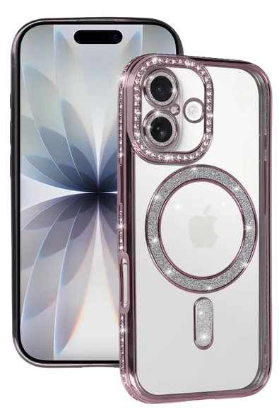 Newface Apple iPhone 17 Joke Simli Magneticsafe Kılıf - Pembe ürün görseli 1