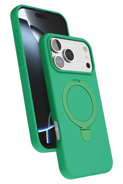 Newface Apple iPhone 17 Pro Max Regal Magsafe Standlı Kapak - Yeşil ürün görseli 1