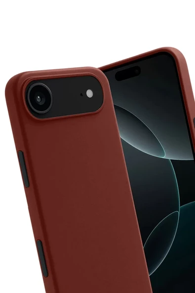 Newface Apple iPhone 17 Air First Silikon - Bordo - Resim 3