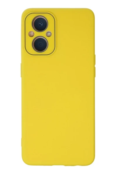 Newface Oppo Reno 7 Lite Kılıf Lansman Glass Kapak - Sarı ürün görseli 1
