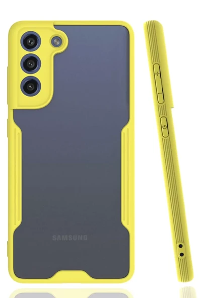 Newface Samsung Galaxy S21 FE Kılıf Platin Silikon - Sarı ürün görseli 1