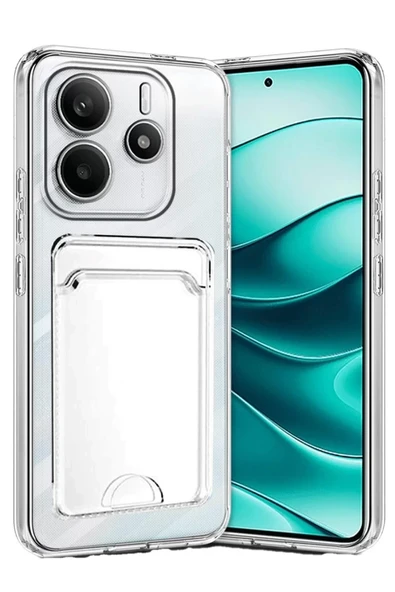 Newface Xiaomi Redmi Note 14 4G Kılıf Kart Şeffaf Silikon - Şeffaf ürün görseli 1