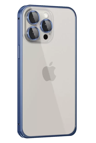 Joko Apple iPhone 15 Pro Metal Bumper Mat Kapak - Lacivert ürün görseli 1
